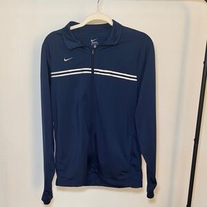 Nike Dark Blue Jacket with White Stripes